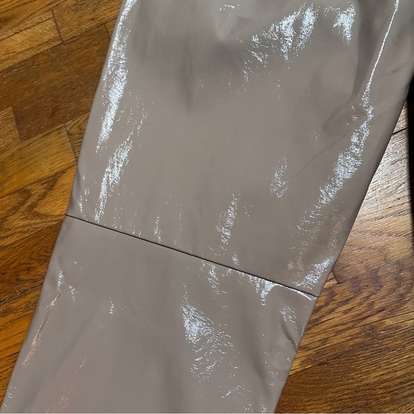 NWT Abercrombie & Fitch Curve Love Vegan Leather 90s Straight Pant Tan Size 24 L - Picture 11 of 14